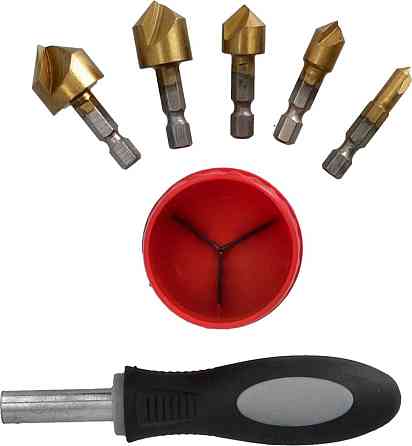 Набір зенкерів з тримачем, 7пр. (6,10,13,16,19мм) Forsage F-44729A Одеса