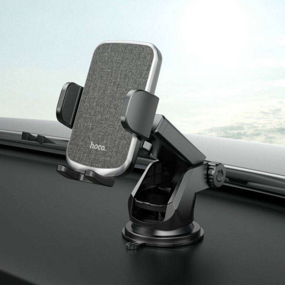 Тримач для мобільного HOCO CA95 Polaris push-type telescopic suction cup car holder Black Київ - фото 4