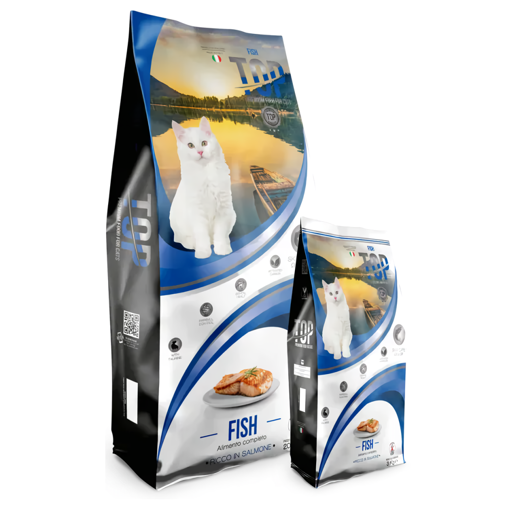Сухий корм Top Cat Fish преміум класу з лососем для дорослих котів, 20 кг Вінниця - фото 1