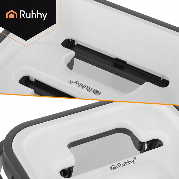 Набор для уборки швабра с двухкамерным ведром 11 литров + 3 насадки Ruhhy (27232) Нововолынск - изображение 5