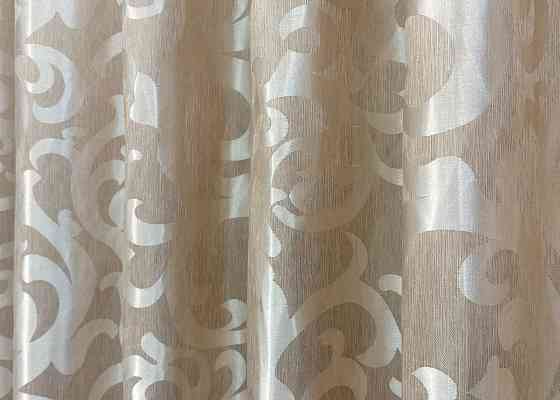 Комплект готових жакардових штор, колекція "Вензель" колір бежевий 416ш Київ