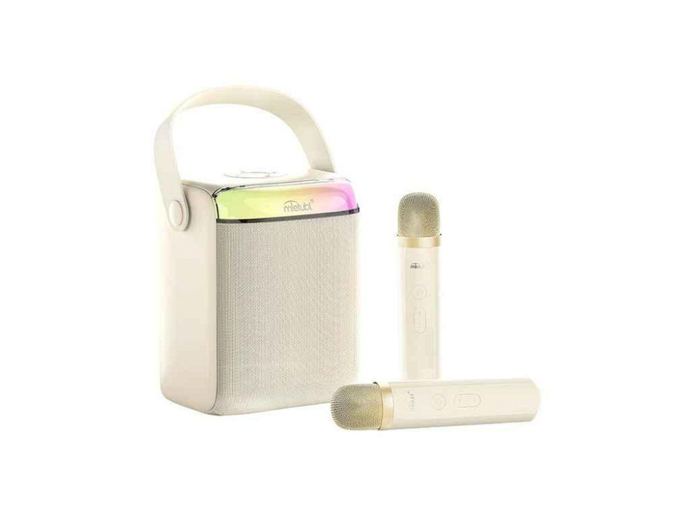 Портативна колонка MTB-BLSP03 2 MIC/зміна голосу/RGB/BT5.3/USB/1800mAh/чистий глибокий бас 7х14x12.4см бежева ТМ MIETUBL Київ - фото 1