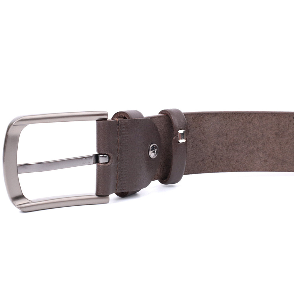 Стильний чоловічий ремінь із натуральної шкіри Vintage 20805 Коричневий Київ - фото 5