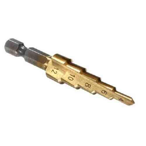 Ступенчатое шаговое сверло по металлу HSS 4-12мм, сверло для создания отверстий в металле Киев