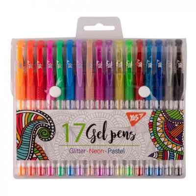 Ручка гелевая Yes набор 17 штук (420434) Винница