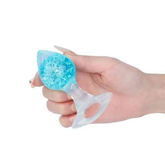 Анальная пробка Liebe Seele Heart-shaped Crystal Anal Plug - Blue Small Sex Aura Киев