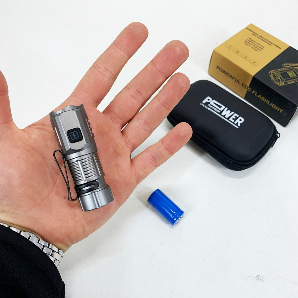 Мощный аккумуляторный лед фонарик, Фонарик на все случаи, Оригинальный ручной фонарь HI-35 Львов - изображение 9