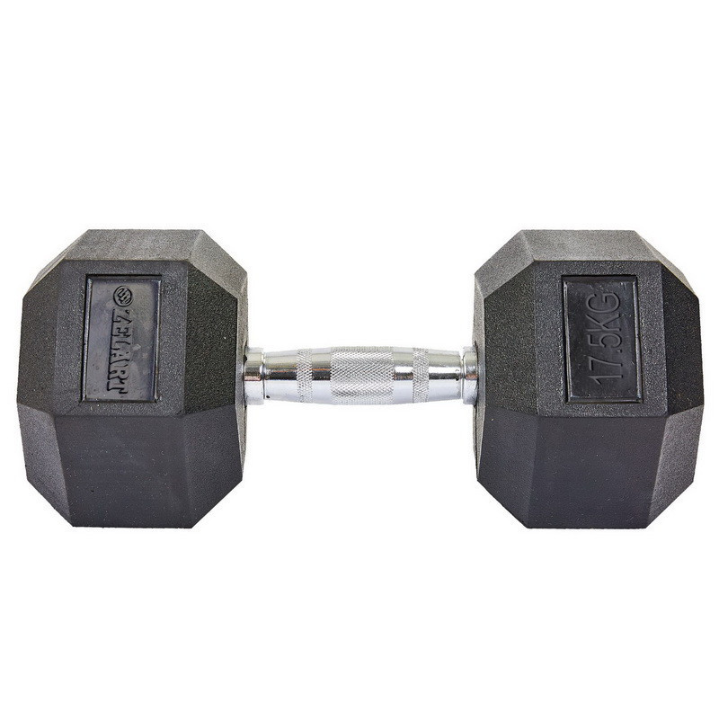 Гантель 17.5 кг цільна шестигранна гексагональна Zelart Київ - фото 4