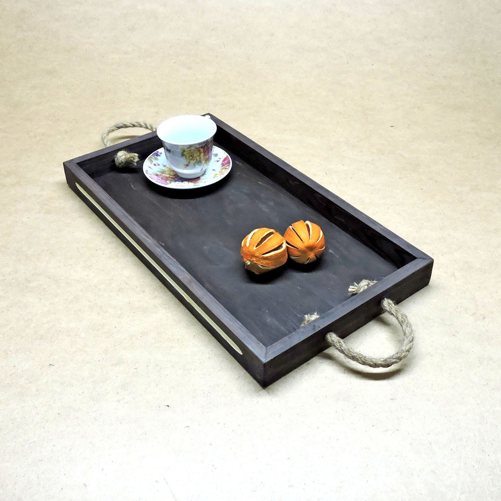 Піднос дерев'яний "Шарлеруа 50х27" графіт Миколаїв - фото 1