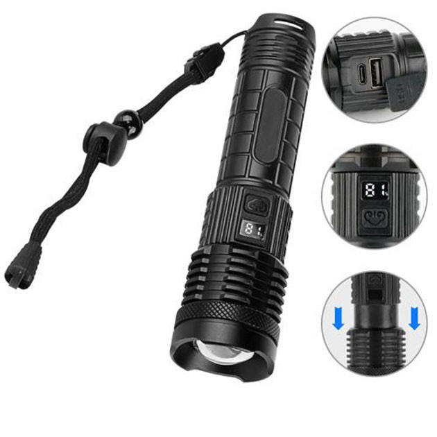 Пылевлагозащищенный ударопрочный фонарь PLD-H007, Профессиональный тактический фонарик CU-77 Львов - изображение 5