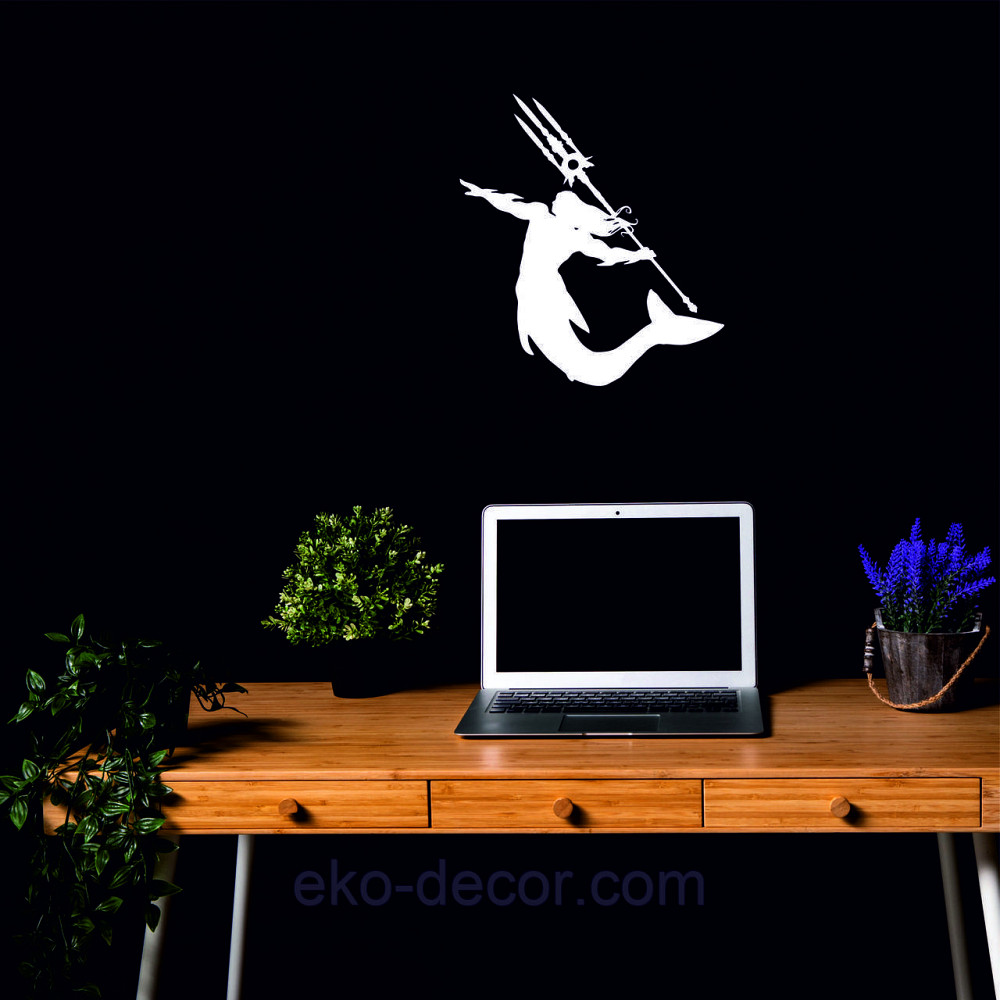 Декоративное настенное 3D Панно «Морской царь» Декор на стену с объемом 70*63 см, Белый Киев - изображение 7