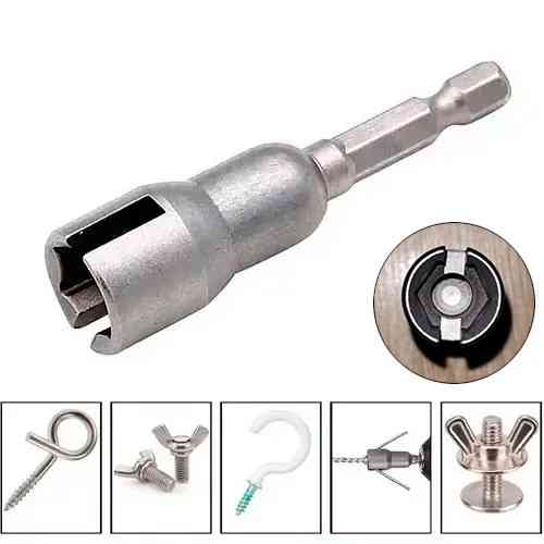 Ключ для барашковых гаек и крючков 65мм, тип В, насадка для шуруповерта, CR-V, серый Винница