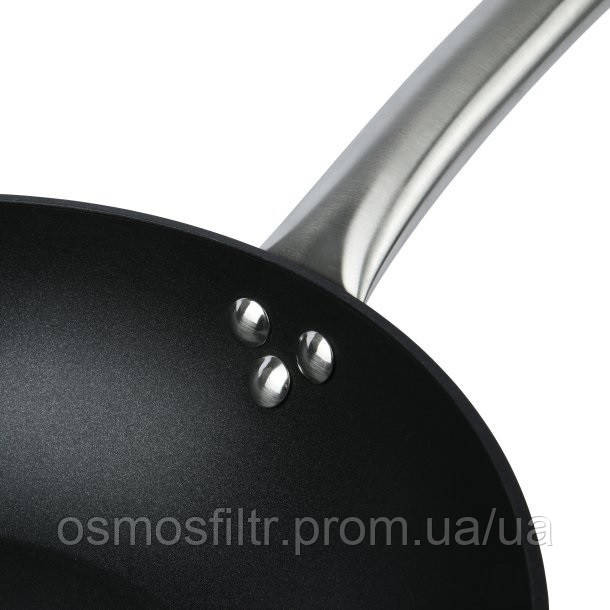 Сковорода Axentia Wok Blackline Ø 28 см тефлон ручка нерж (135653) Киев - изображение 3