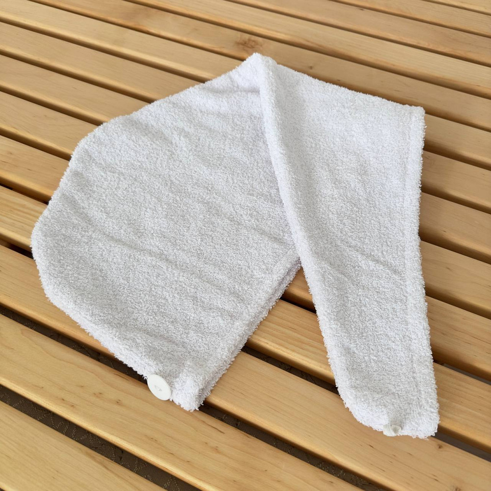 Рушник для волосся тюрбан махровий YouStar 75х26 см 100% Бавовна 400г/м2 (Білий) Суми - фото 2