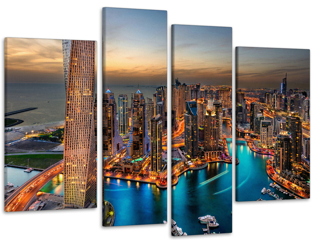 Модульна картина Місто Ніч Art-52_4 Київ - фото 1