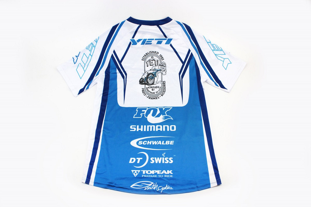 Футболка (Джерсі) чоловіча L-(Polyester 80% / Spandex 20%), короткі рукави, вільний крій, біло-синя, НЕ оригінал Киев - изображение 2