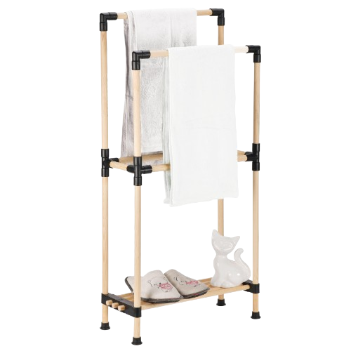 Стійка для рушників потрійна 97*48*20см дерево BT-4802 Євроголд Житомир - фото 2