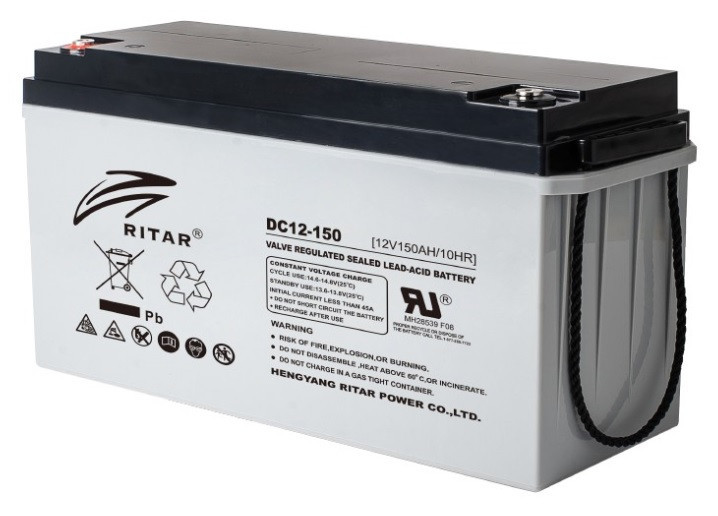 Акумуляторна батарея AGM RITAR DC12-150, Gray Case, 12V 150Ah (483х170х241), Q1/24 Київ - фото 1