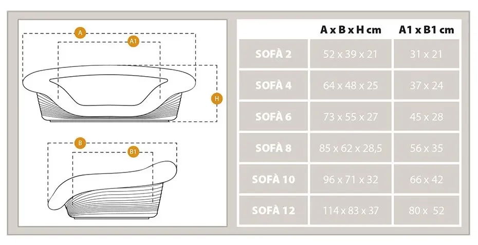 Лежанка - диван для собак і кішок Ferplast Sofa' (Ферпласт Софа) 114 x 83 x 37 cm - SOFA’ 12, Сірий Запоріжжя - фото 2