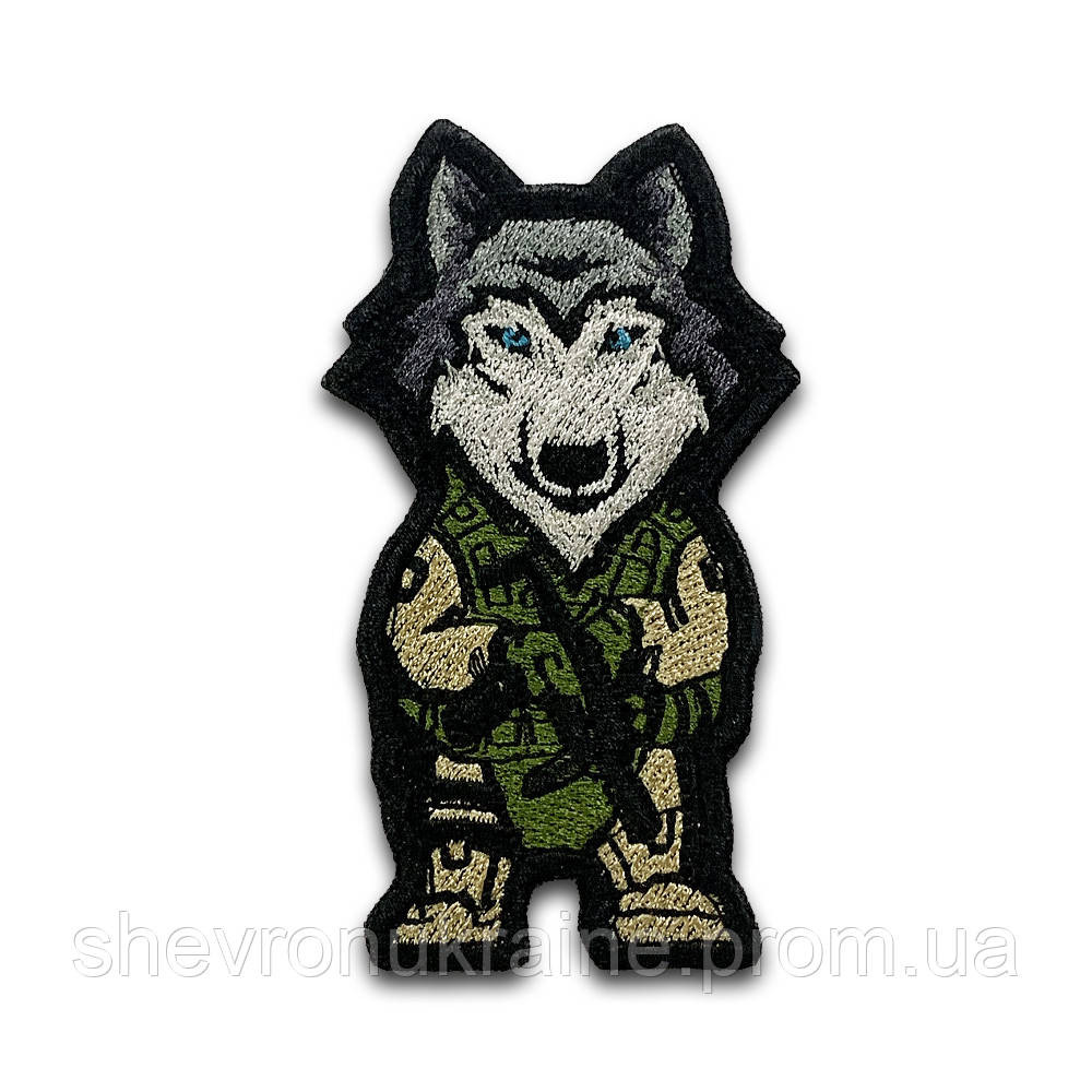Шеврон Волк (Форма контурная. На липучке) Размер 9x5см Киев - изображение 2