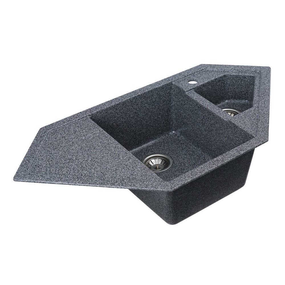 VALESO Гранітна мийка для кухні VALESO 9950 PANDORA матова Графіт Коломыя - изображение 6
