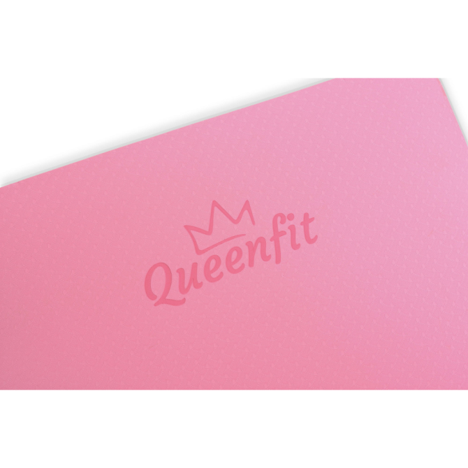 Килимок (мат) для фітнесу та йоги Queenfit Premium TPE 0,6см рожево-фіолетовий Київ - фото 6