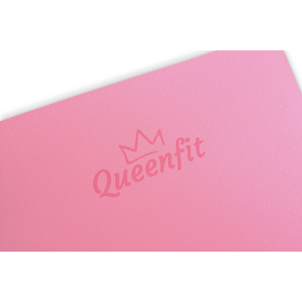 Килимок (мат) для фітнесу та йоги Queenfit Premium TPE 0,6см рожево-фіолетовий Київ - фото 6