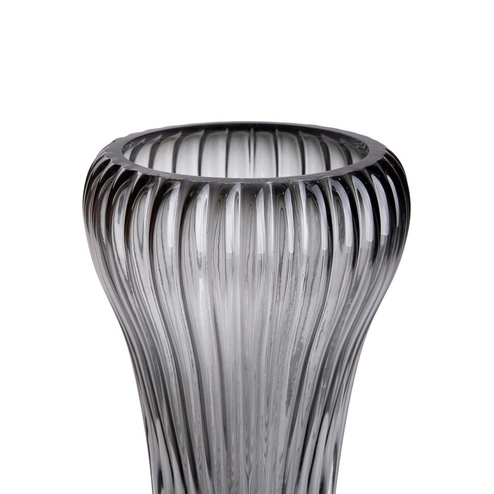 Yiwu Скляна ваза, декоративна, сіра, 27,5 см HP-1730 Коломия - фото 2