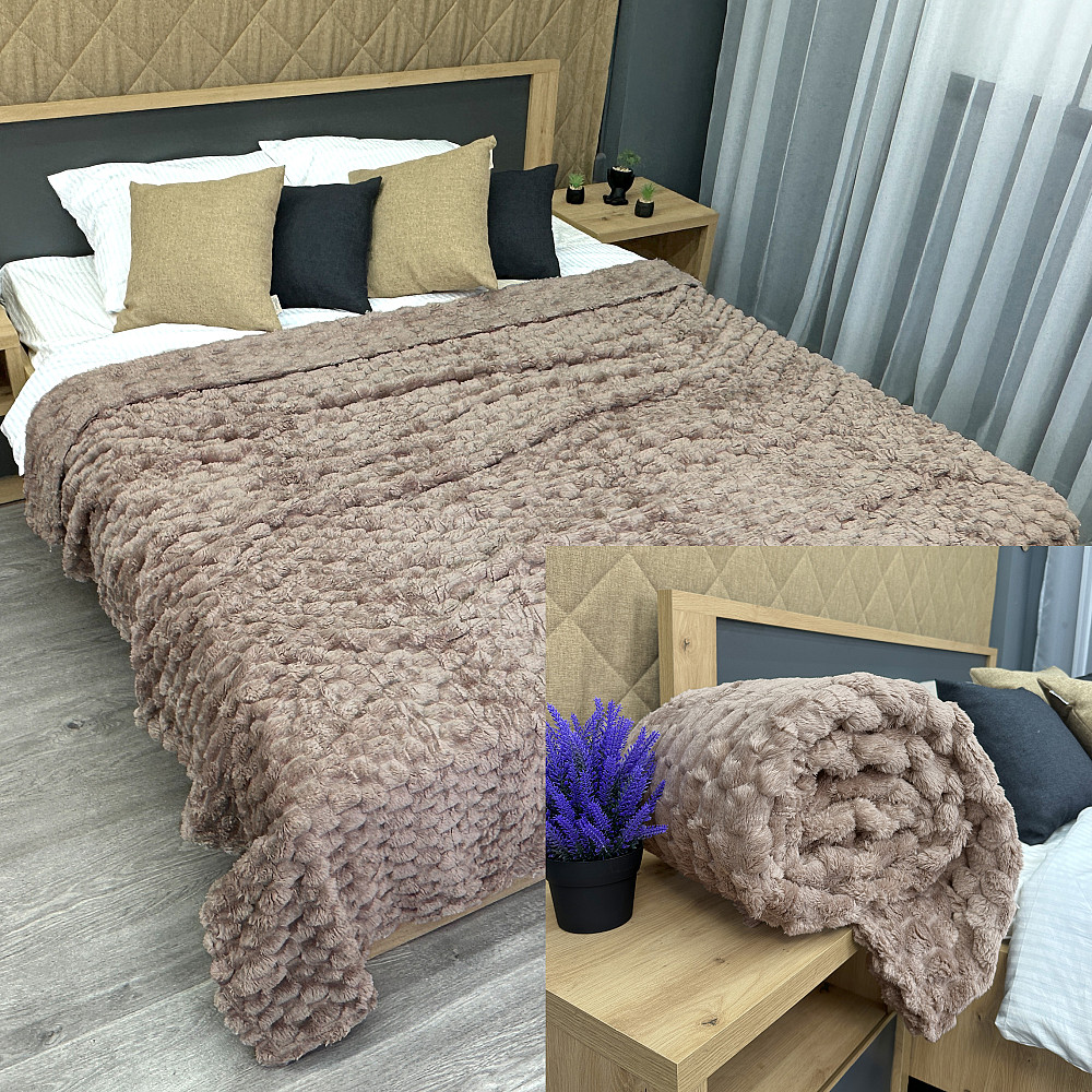 Плед-покривало 210х210 см (+-5см) Соти Мокко (87-206) Київ - фото 1