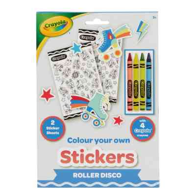 Набор для творчества Crayola Раскраски-наклейки Роллер-диско С карандашами (15754-B) Винница