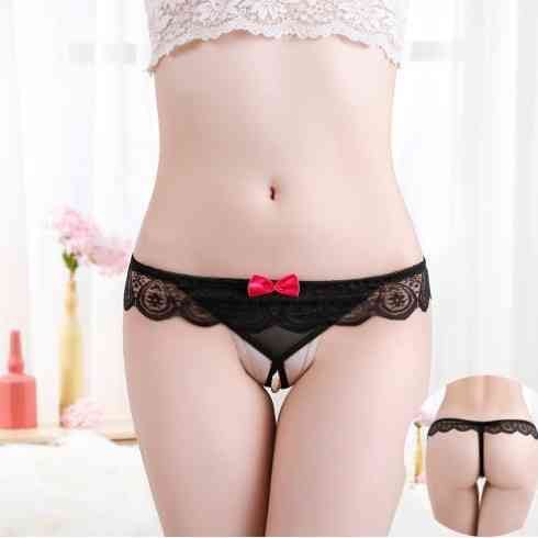 Трусики з розрізом і перлами - розмір універсальний (на резинці), в талії тянуться до 90см Київ