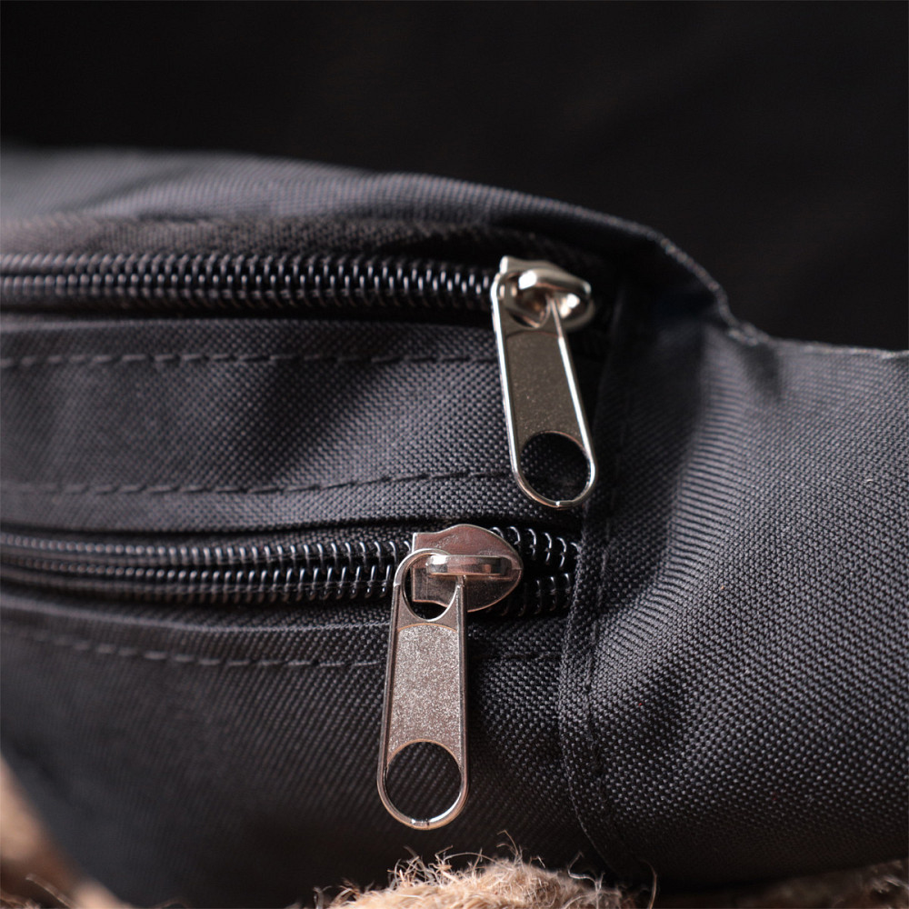 Універсальна сумка на пояс з якісного поліестеру FABRA 22580 Чорний Київ - фото 3