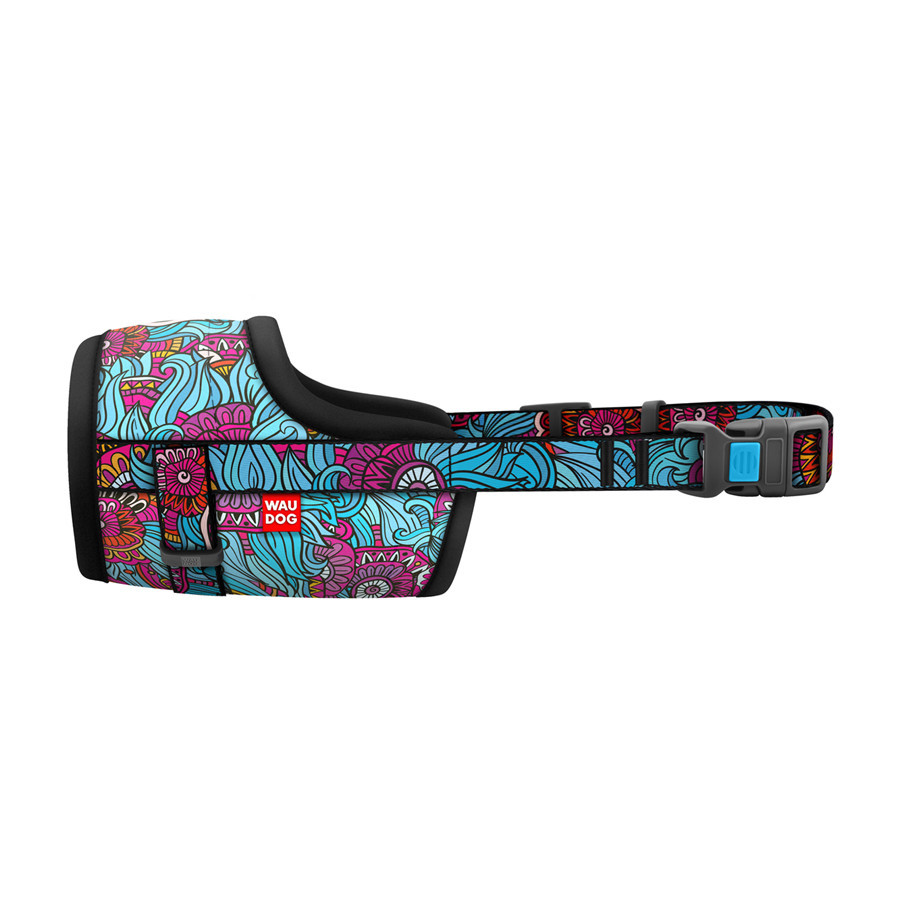 Намордник для собак WAUDOG Nylon, малюнок "Літо", пластиковий фастекс, розмір No4, О 35-43 см Вінниця - фото 1