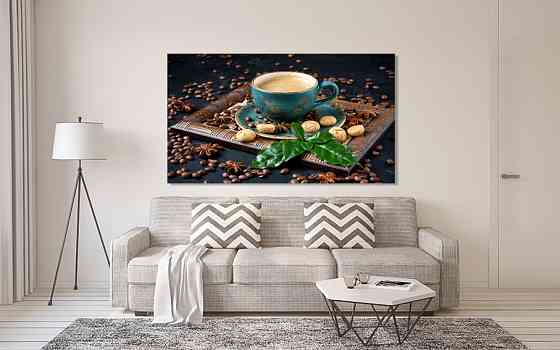 Картина холст в гостиную / спальню  Ароматна кава   MLP_317 80x120 см Киев