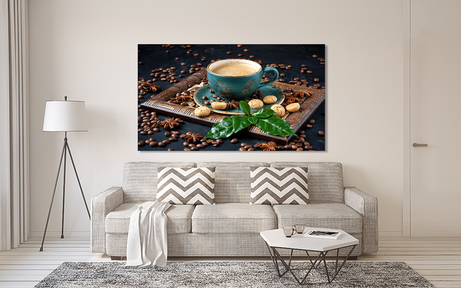 Картина холст в гостиную / спальню  Ароматна кава   MLP_317 80x120 см Киев - изображение 2