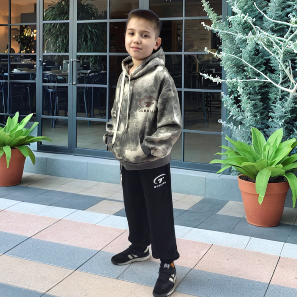 Детский спортивный костюм оверсайз двунитка для мальчика подростка на 9,10,11,12 лет Николаев - изображение 1