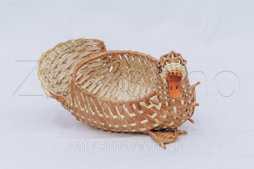 Кошик качка для вазонів | кошик плетений сувенірний |  плетений кошик для вазонів Київ - фото 1