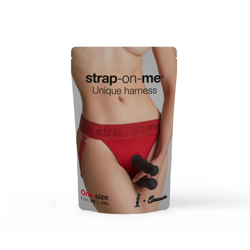 Трусики для страпона Strap-On-Me HARNAIS LINGERIE UNIQUE, One Size, червоні Sex Aura Київ - фото 7