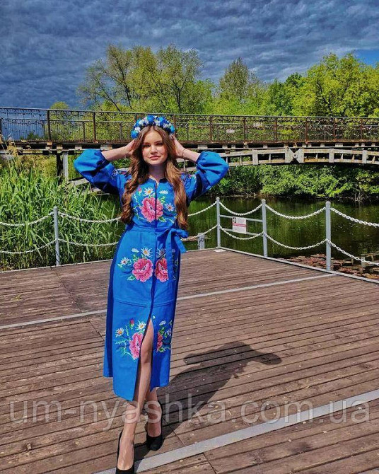 Жіноча вишита сукня на льні Роксолана Кривий Ріг - фото 7