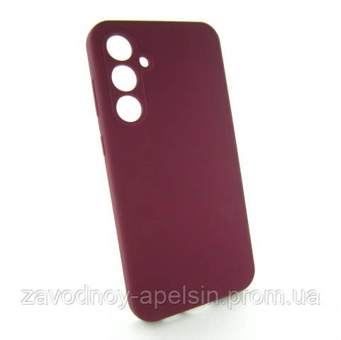 Samsung S23 FE Чохол силіконовий Захист камери (бордовий) Одеса - фото 1