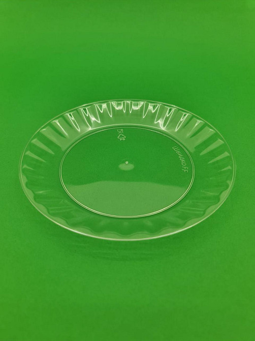 Тарілка одноразова 160 мм Склоподібна Прозора (10 шт) Харків - фото 2