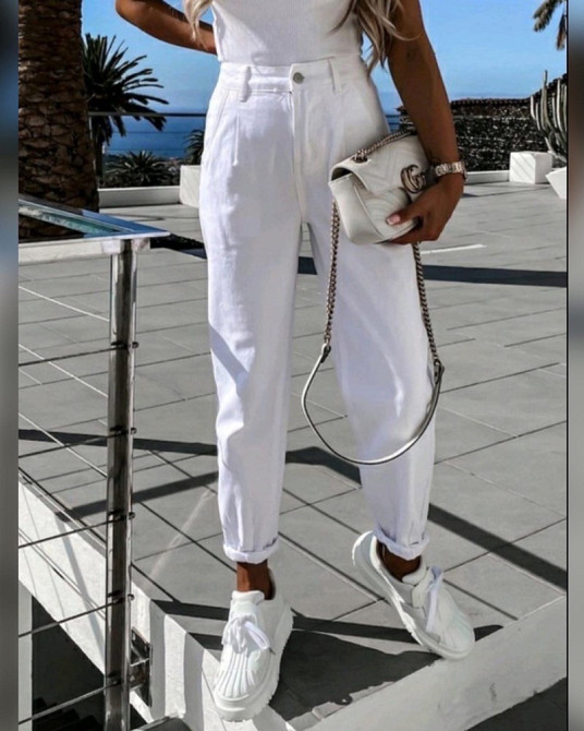 Вкорочені штани-балони "Regular" оптом | Розпродаж моделі Київ - фото 7