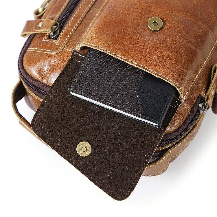 Сумка чоловіча Vintage 14766 Світло-коричнева Київ - фото 2