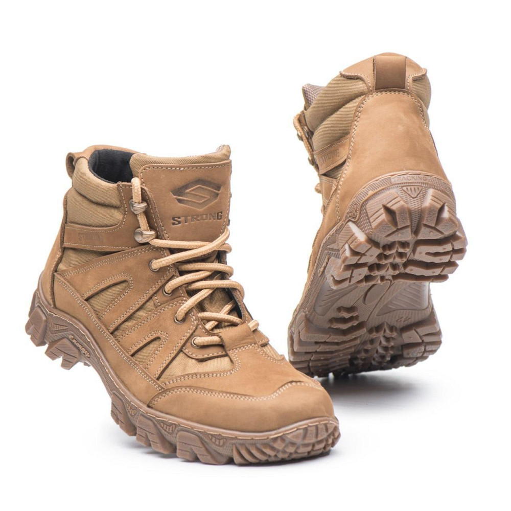 Тактичні черевики шкіряні, кордура. Прошиті, Міцні (койот) 43 (28,5) Харків - фото 6