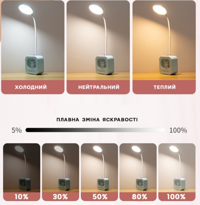 Настольная лампа аккумуляторная PL-D322L(1943) Днепр - изображение 2