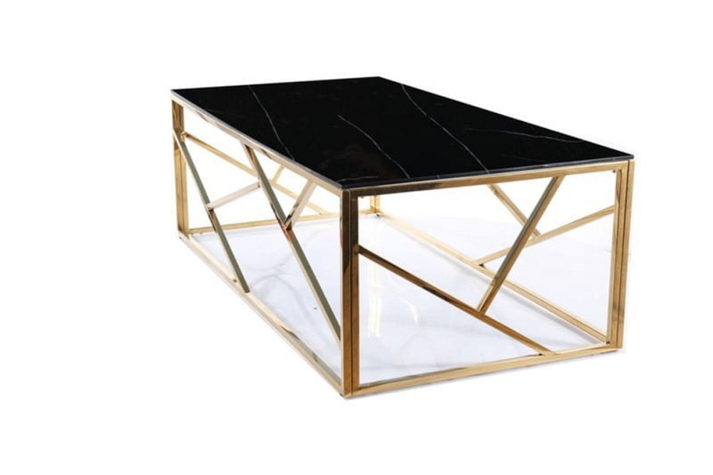 Журнальний столик ESCADA A II чорний еф.мармуру/золото 120x60 Днепр - изображение 3
