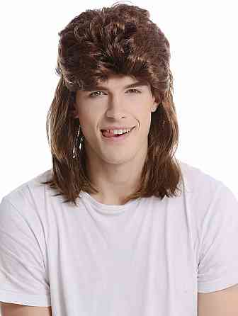 Коричнева ретро перука mullet у стилі 70-х 80-х для чоловіків і жінок, 45 см, для Геловіну, вечірки, Київ