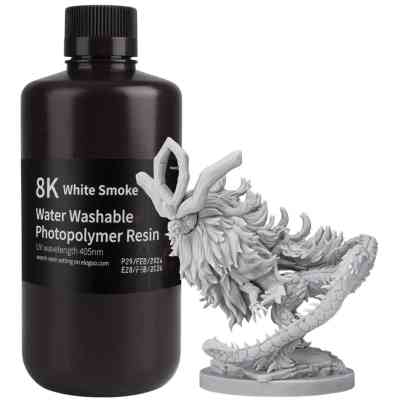 Фотополімерна смола ELEGOO Resin, Water Washable 8K, 1кг, white smoky (50.103.0140) Вінниця