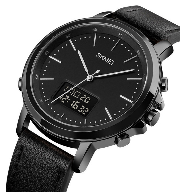 Чоловічий спортивний наручний годинник Skmei 1652 (Чорні з чорним) Вінниця - фото 3