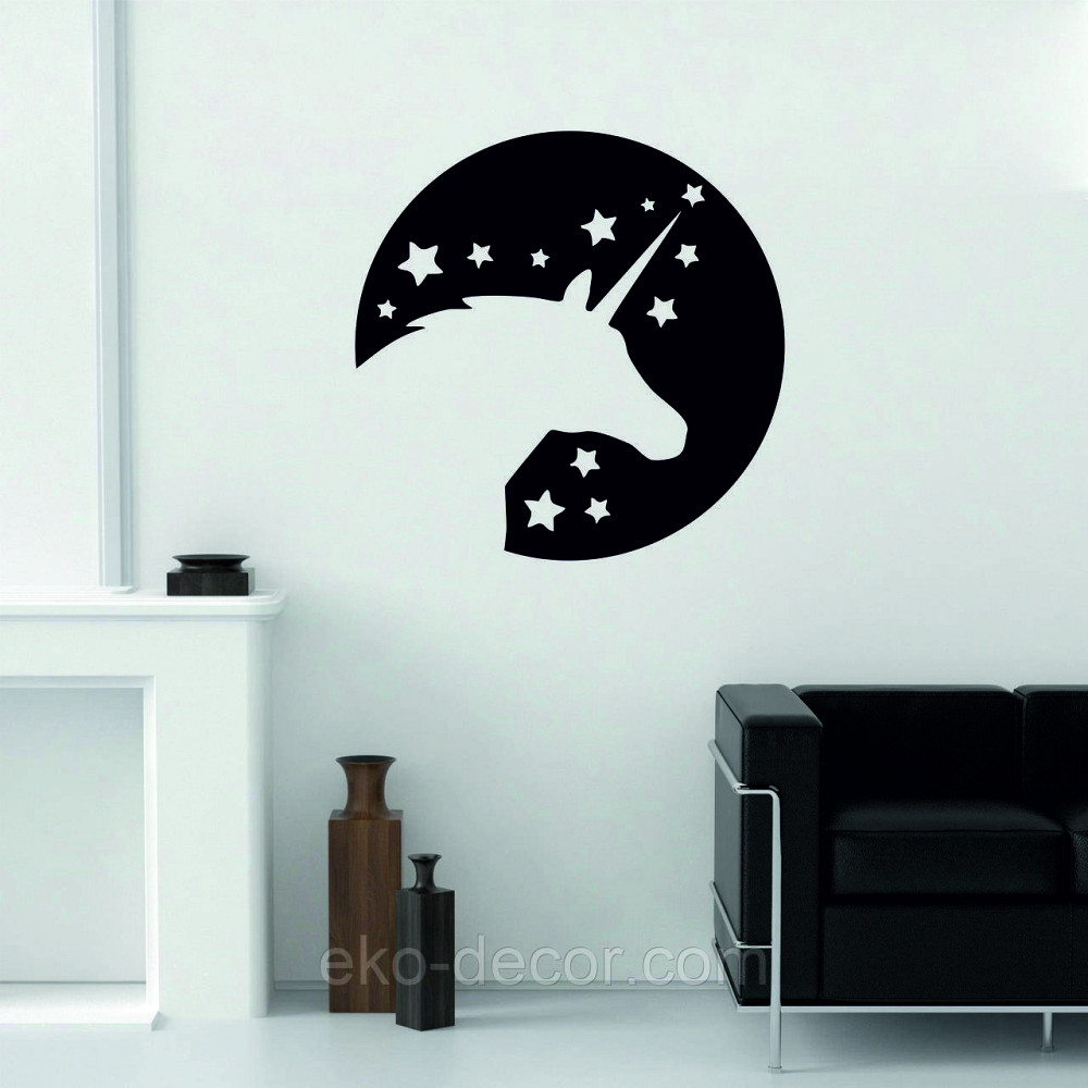 Декоративное настенное Панно «Единорог», Декор на стену 70*70 см, Черный Киев - изображение 4